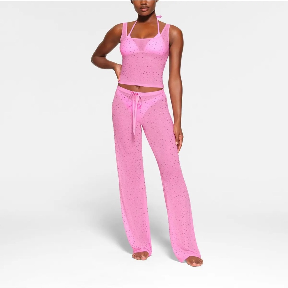 SKIMS Mesh Rhinestone Cover Up Tank